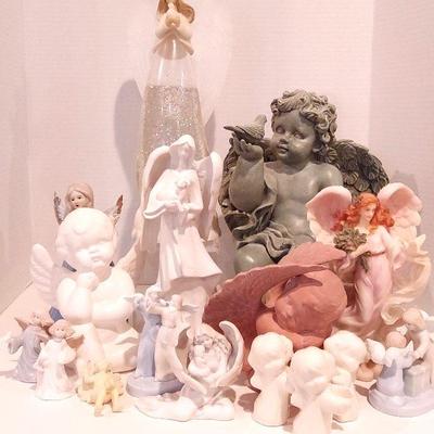 Collection Of Decorative Tabletop Angel's With Russ And Roman