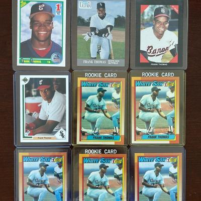 Vintage Frank Thomas Rookie Baseball Cards. Includes Barons Minor League Card