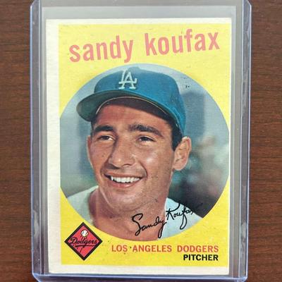1959 Topps Baseball Card. Sandy Koufax. Los Angeles Dodgers. Card #163