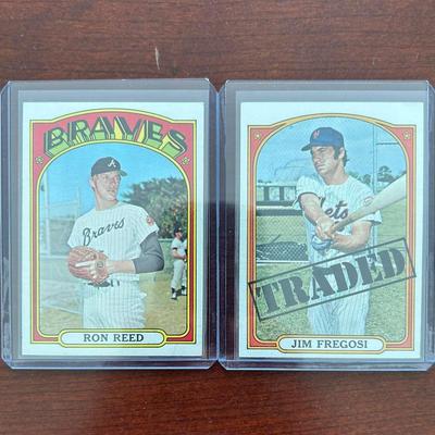 1972 Topps Baseball Cards. Ron Reed & Jim Fregosi Traded. High Number Cards #787 & 755