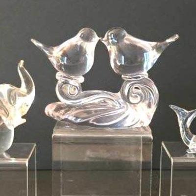 Clear Glass Animal Table Decor