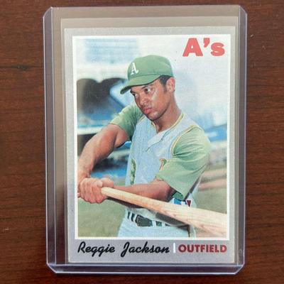 1970 Topps Baseball Card. Reggie Jackson - Oakland Athletics. Card #140
