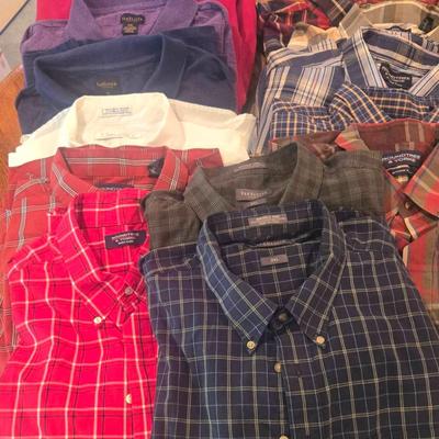 XXL, 3XL- Pull Over And Button Up Shirts By Stafford, Wedge, Van Huesen, Roundtree & Yorkee