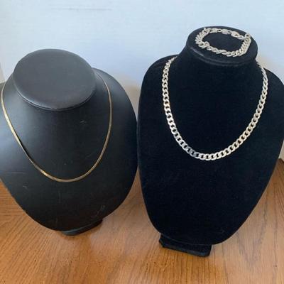 3 Sterling Silver Necklaces
