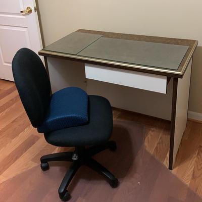 Desk, Floor Mat And Chair 