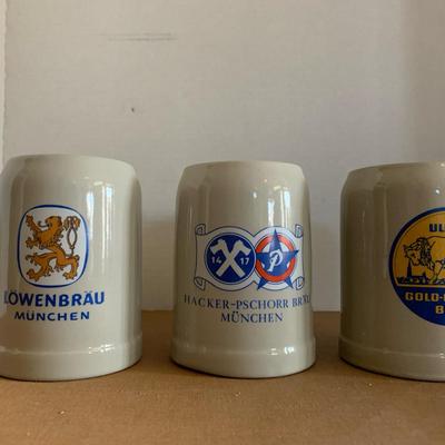 3 Vintage West Germany Beer Steins