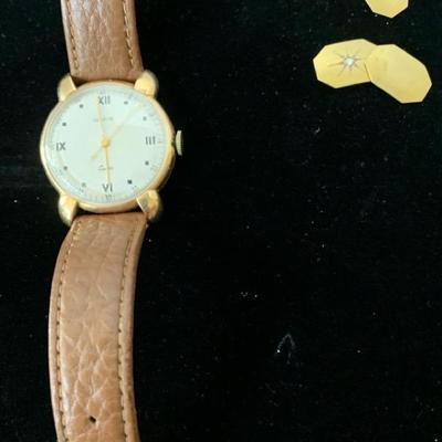 18k Watch Case and 10k Cufflinks with Diamonds