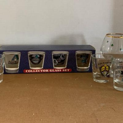 Diamond Back Shot Glasses & Brandy Snifters