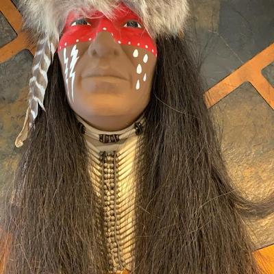Native American Painted Face Wall Decor 