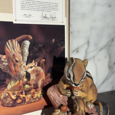 Chipmunks In Autumn w/ COA By Richard Orr