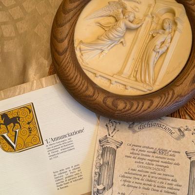 L’Annunciazione” Collector Plate – Studio Dante di Volteradici (1985) – BC8996 – w/ Certificate – 21