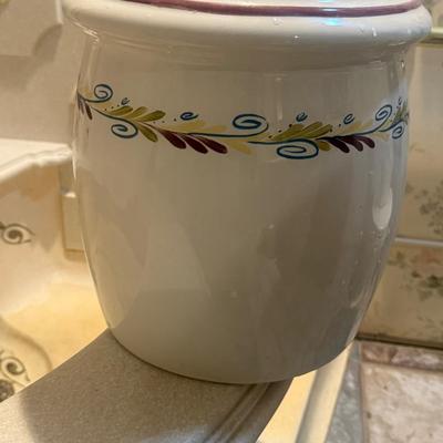 Flower And Vine Rare Porcelain Artist Editions Pot Or Trash Can Heavy 