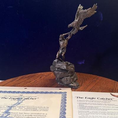 The Eagle Catcher” Limited Edition Sculpture by Michael Boyer – #1625/9500 – Native American Art