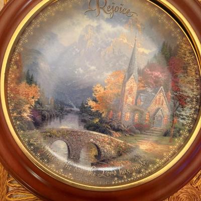 Thomas Kinkade “The Mountain Chapel” Collector Plate – Limited Edition #8805B – w/ Certificate