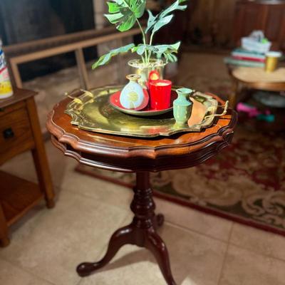 Pedestal Table With Decor
