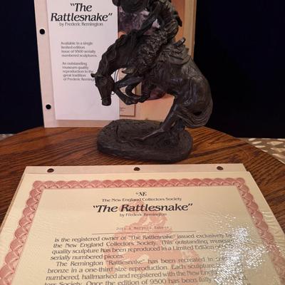 The Rattlesnake” by Frederic Remington – Limited Edition #8437/9500 – Western Sculpture 