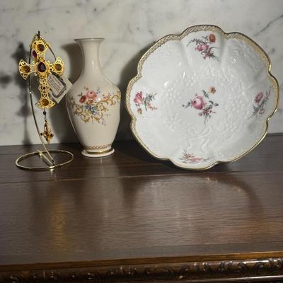 Lenox Mayence Bowl & The Queens Garden Bud Vase & More