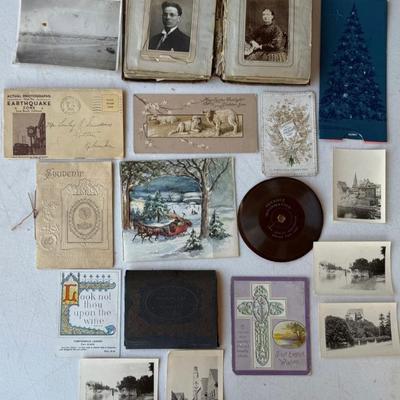 Lot Of Antique Cabinet Photos, Post Cards, Souvenir Cards, And Photos Early 1900's
