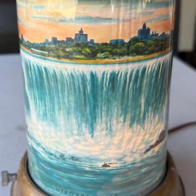 1950 A. B. Leech Niagara Falls Electric Motion Lamp With Original Insert