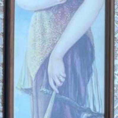 Alfred Everitt Orr 1915 Reproduction Print With Glass Front Frame