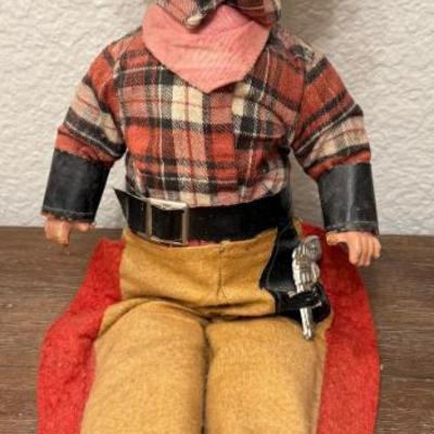 1930s Lone Ranger Composition 19 Doll (with Hat)