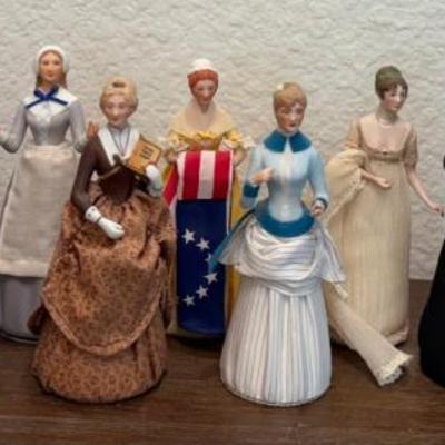U S Historical Society 11 Great American Woman 6 Inch Figurines, 291 Of 9500 - Pickford, Beecher, Roosevelt