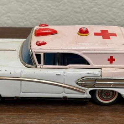 Vintage Bandai 1958 Tin Plate Buick Century Ambulance Japan