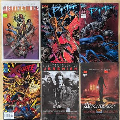(6) Comics - Pitt, Witchblade, X-force, & Jeremiah