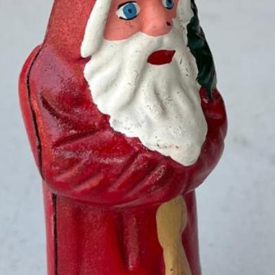 5.5" Cast Iron Santa Coin Bank