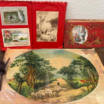 Antique Early 1900 Scrap Books - Movie Stars - Post Cards - School
