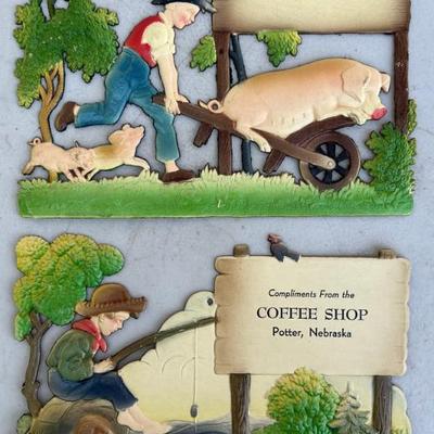 Pair Of Compliments From The Coffee Shop Potter, NE Made In West Germany Paper Advertising