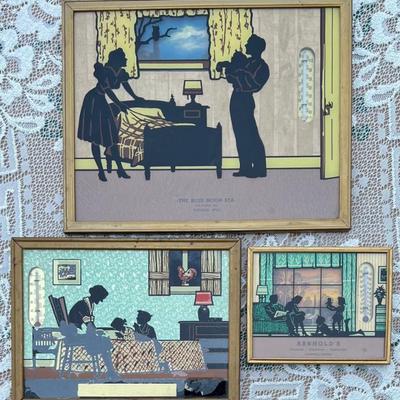 (3) Vintage Advertising Silhouette Thermometers (as Is) - Arnold's, The Blue Moon Sta