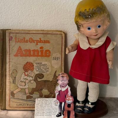 Little Orphan Annie 12 Inch Composition Doll With 1926 Book