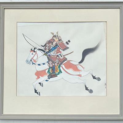 Vintage Framed Chinese Silk With Glass Front (as Is)