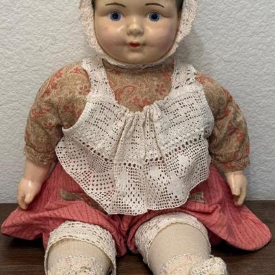 1923 N. D. Co Composition 26 Inch Antique Doll
