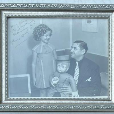 Signed Harry Revel Shirley Temple Print In Frame