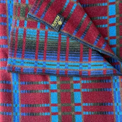 Vintage Pearce Woolrich 100 Percent Wool Aztec Pattern Blanket