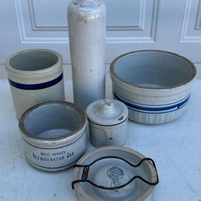 Vintage And Antique Stoneware Pottery - Red Wing Western Stoneware, Buckeye Pottery, And More