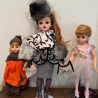 (3) Madame Alexander Dolls - Cinderella - Ballerina & L. E. Cissy Face Doll