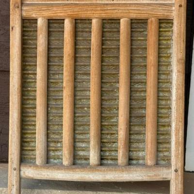 Antique National Washboard Co. Wood And Metal Washboard