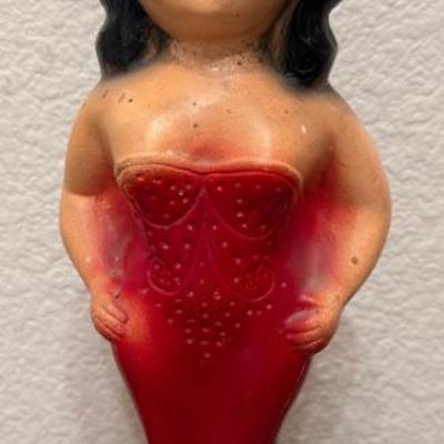 Antique 15" Vintage Carnival Chalkware Doll (as Is)