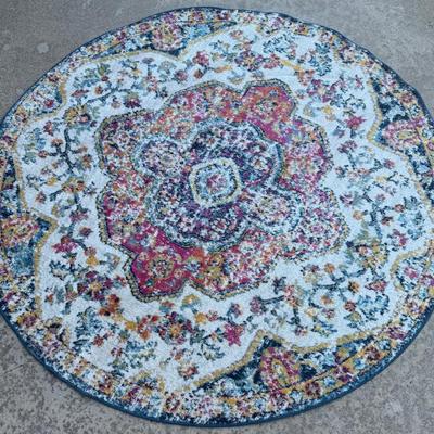 Style Selections 63" Round 100 Percent Polypropylene Boho Area Rug