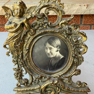 Antique Brass Cherub Frame