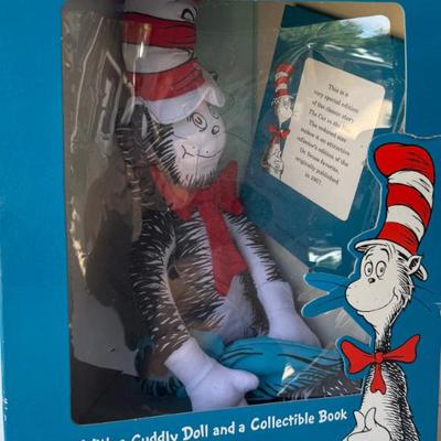 Random House Cat In The Hat Dr. Seuss Cuddly Doll And Book In Original Box