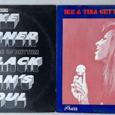 (2) Vintage Vinyl Albums - Ike Turner A Black Man's Soul 1969 And Ike And Tina Get Together