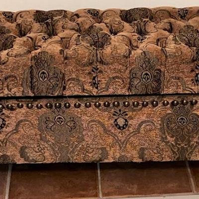 Sale Photo Thumbnail #10: Upholstered bench, Bohemian bench, Rustic home decoration, Storage ottoman bench.