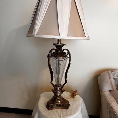 Sale Photo Thumbnail #34: Vintage Glass Table Lamp.