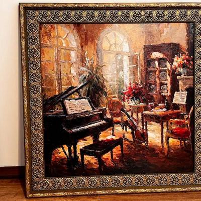Sale Photo Thumbnail #17: Art, Painting-Nikolai Rimsky Musical Grand Piano Music Room