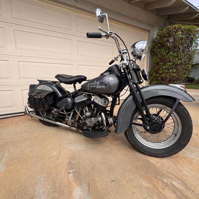 1947 Harley-Davidson Knucklehead EL FL Vintage Antique Classic Motorcycle Panhead Springer