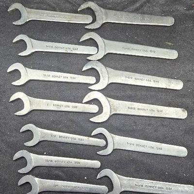 Vintage Bonney Tools 13 Pc Wrench Set